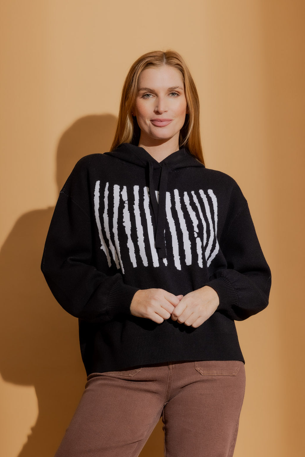 Charcoal Lines Hoodie Charcoal S