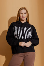Charcoal Lines Hoodie Charcoal S