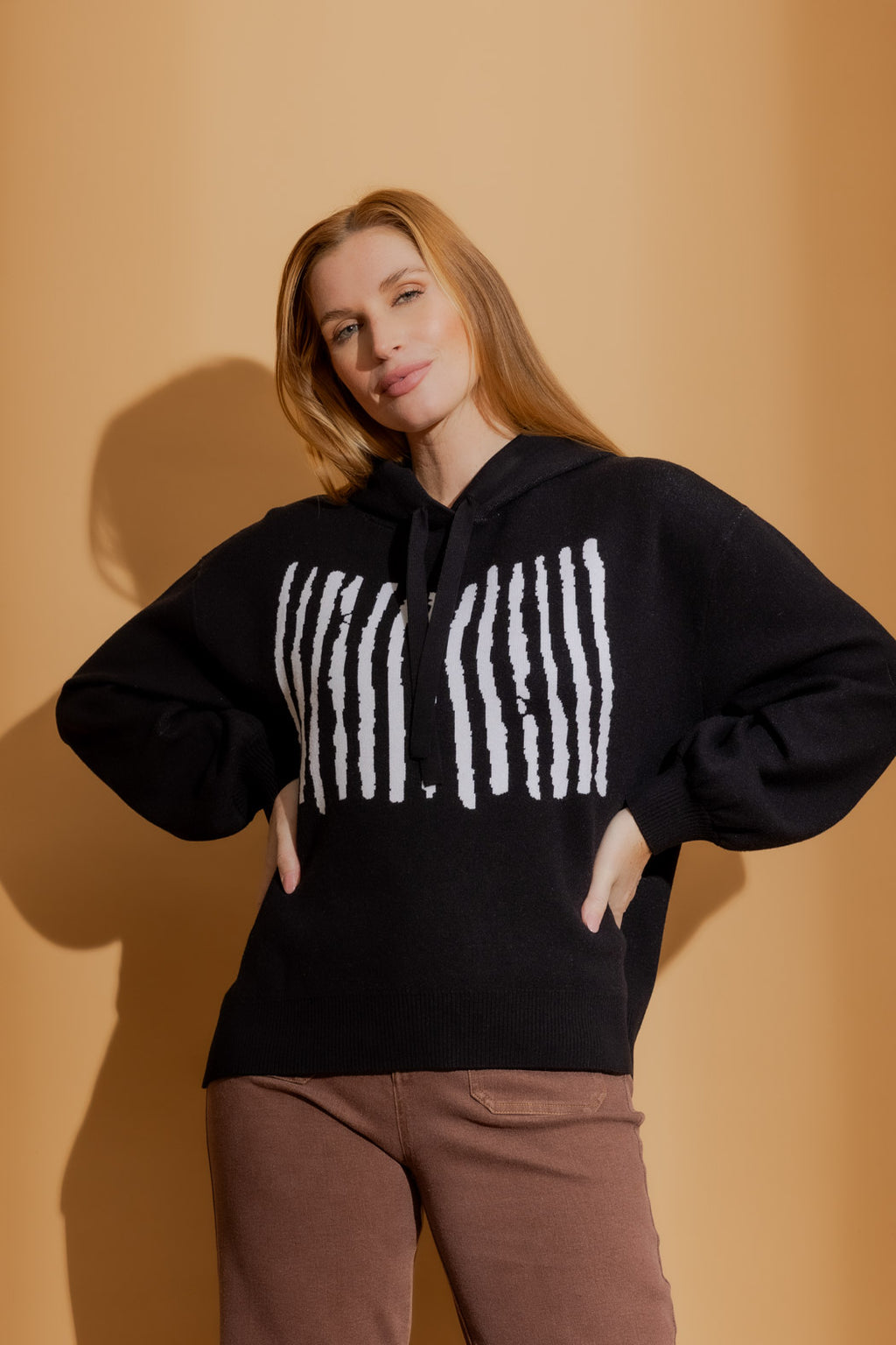 Charcoal Lines Hoodie Charcoal S