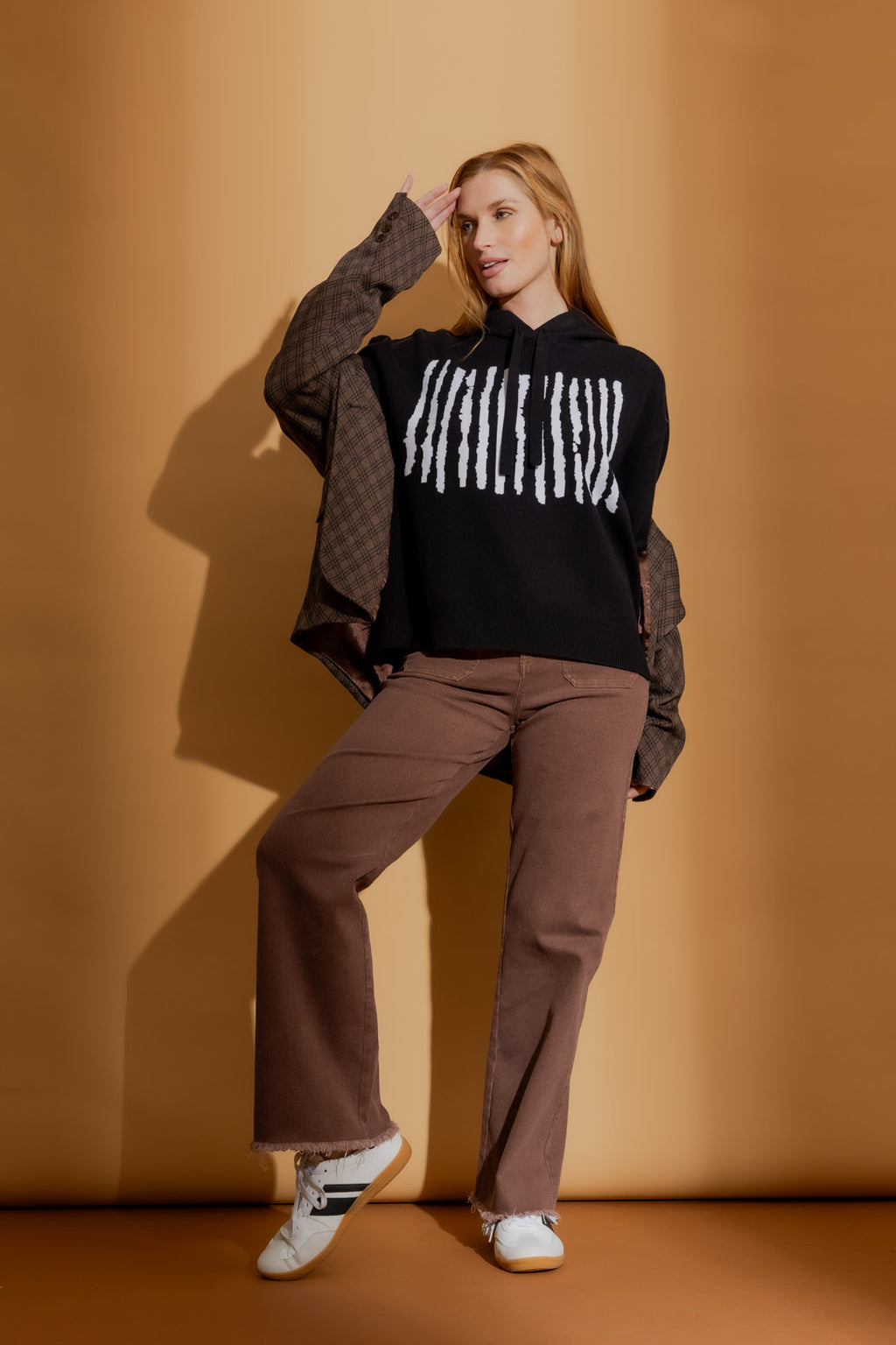 Charcoal Lines Hoodie Charcoal S