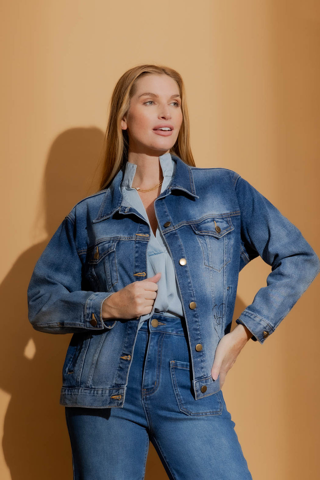 Mid Denim Love Jacket Mid Denim