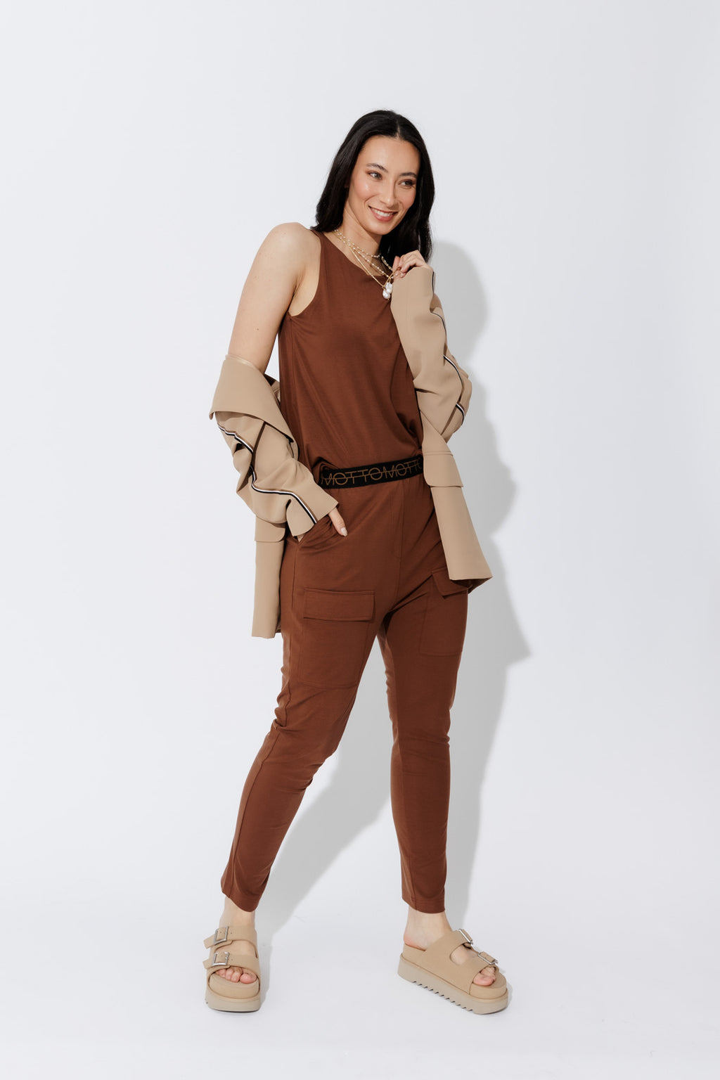 Brown Tencel Flippy Cami