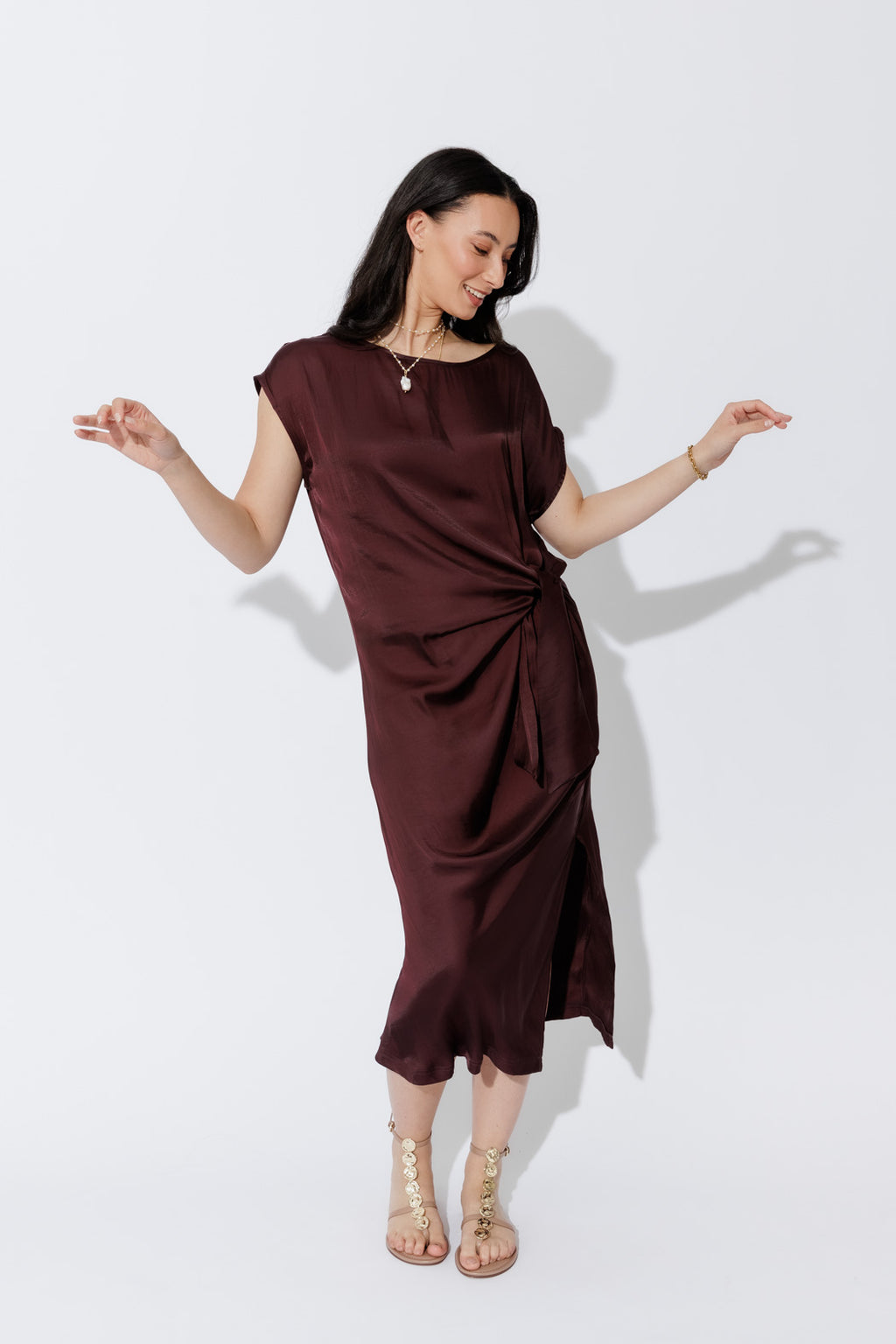 Chocolate Silky Harlow Dress