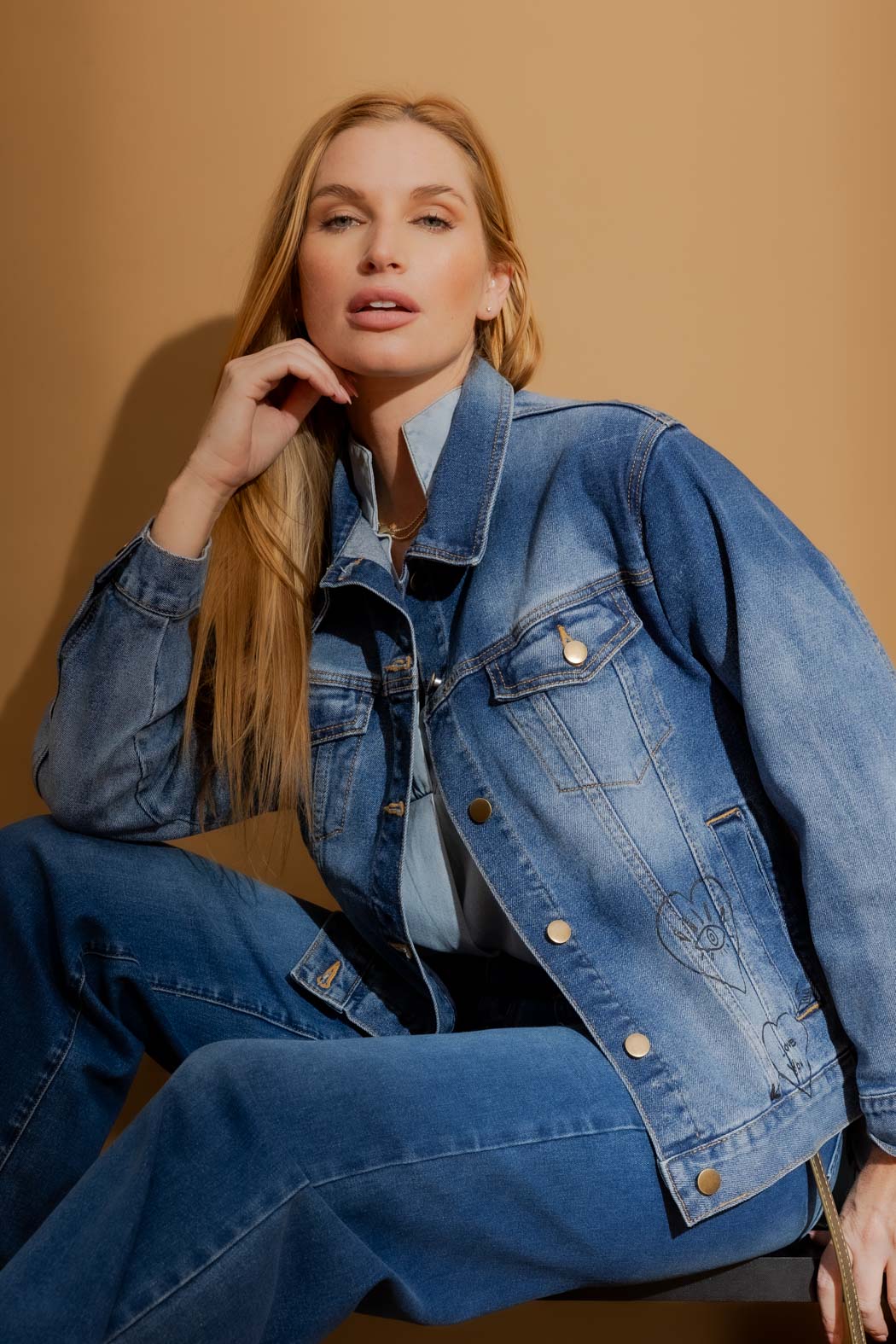 Mid Denim Love Jacket Mid Denim
