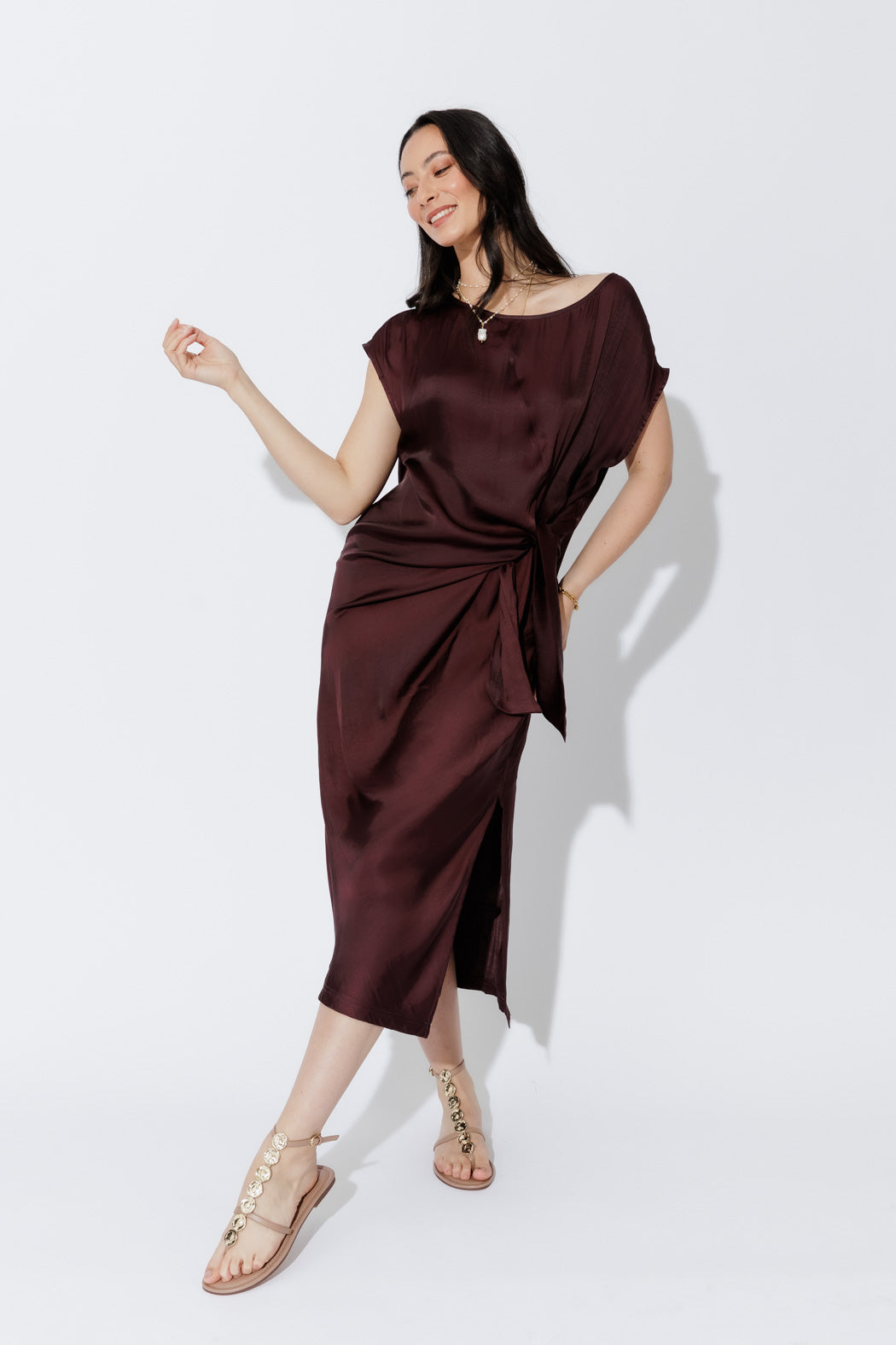Chocolate Silky Harlow Dress