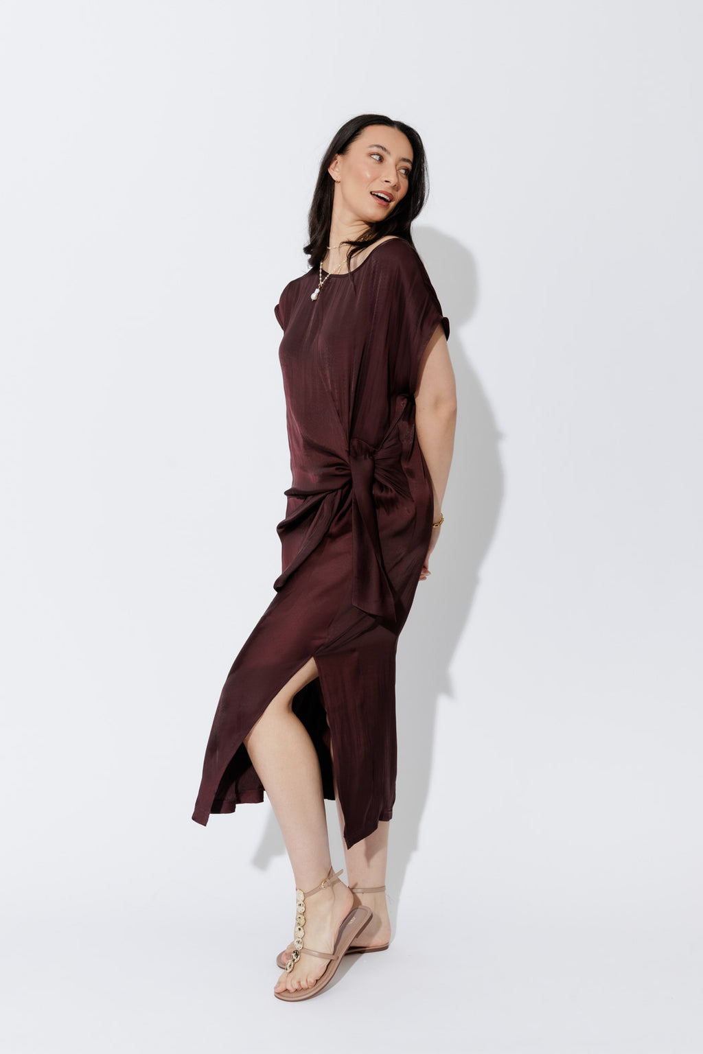 Chocolate Silky Harlow Dress