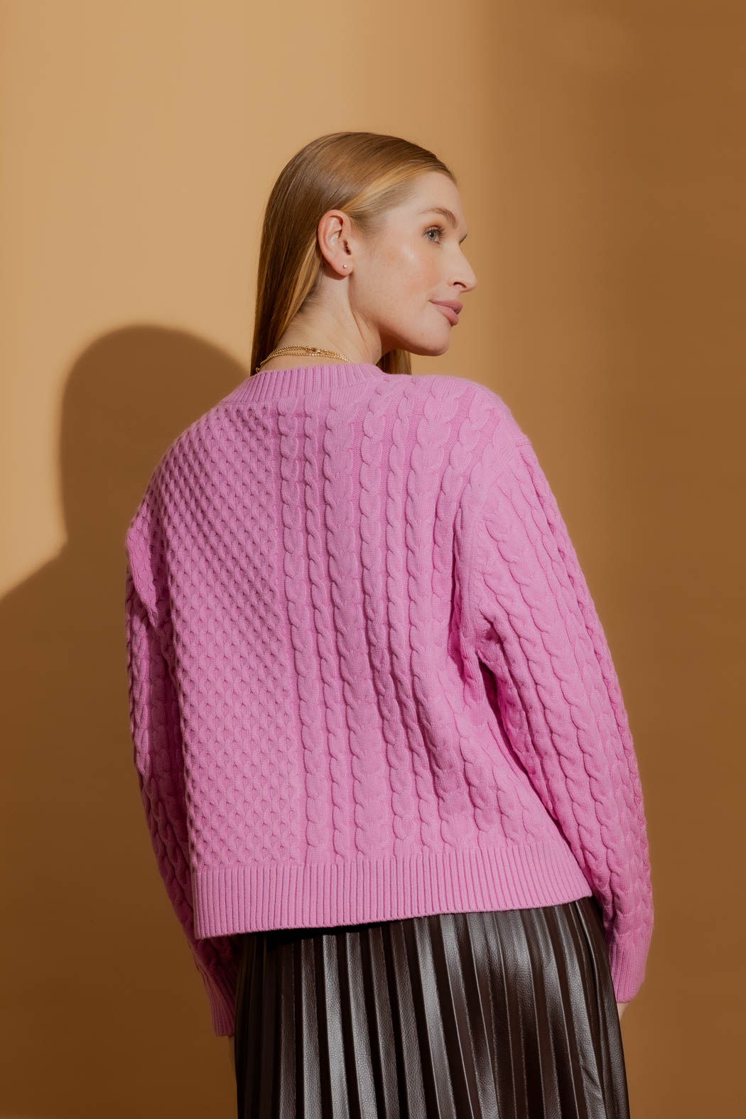 Pink Crystal Bead Cardi Pink S