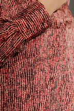 Red Print Blogger Shirt