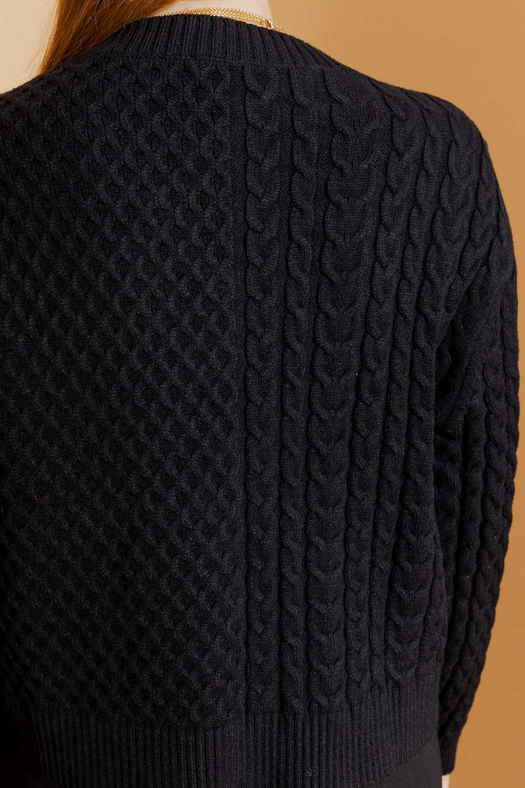 Black Crystal Bead Cardi Black S