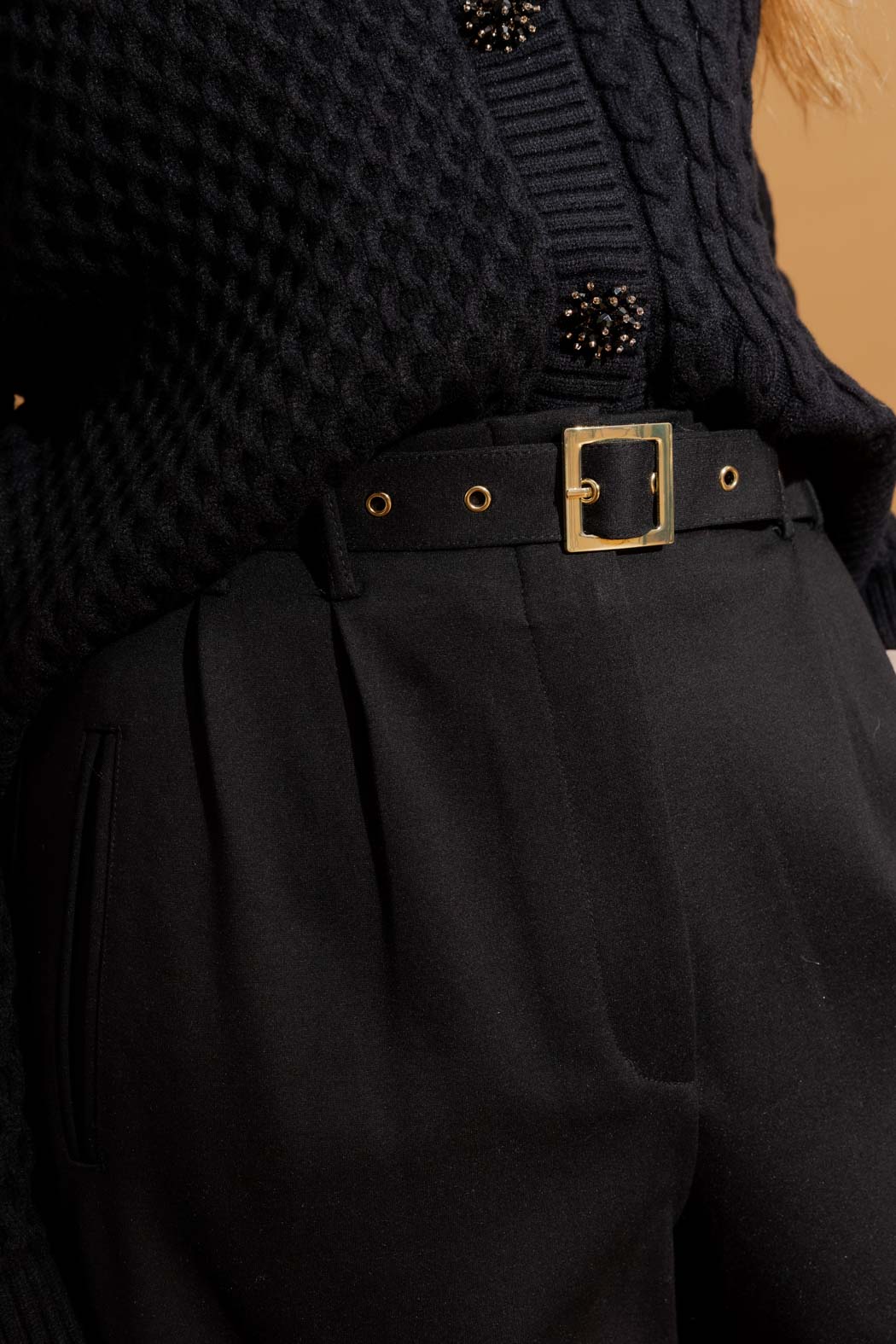 Black Ponte Baggy Pant