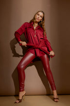 Deep Red Cargo Blogger Shirt Deep Red