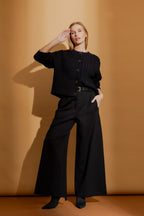 Black Crystal Bead Cardi Black S