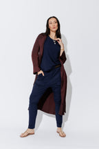 Navy Tencel Pull On Cargo Pant