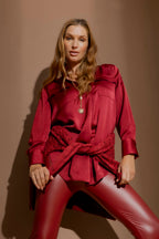 Deep Red Cargo Blogger Shirt Deep Red