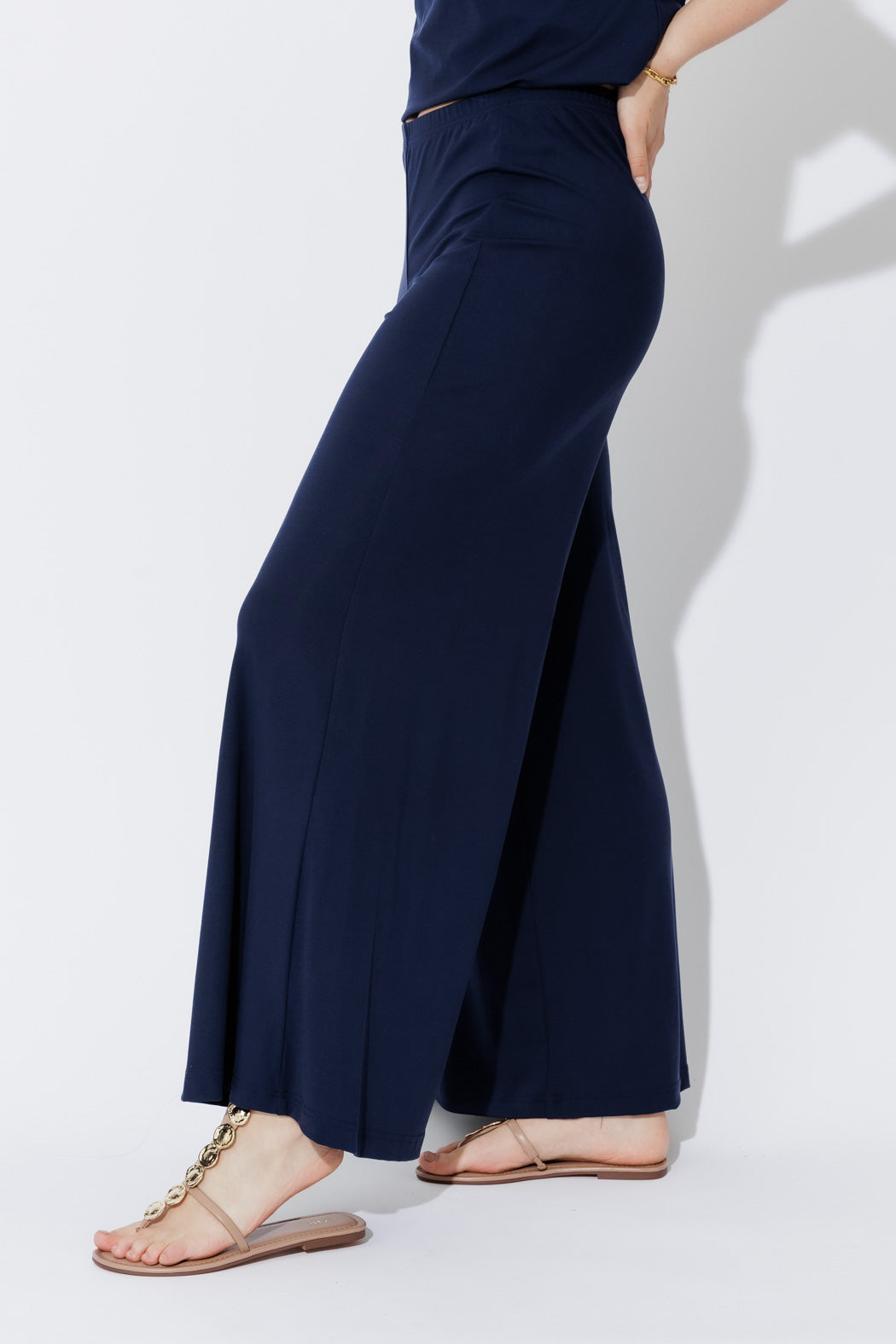 Navy Tencel Pull On Cargo Pant