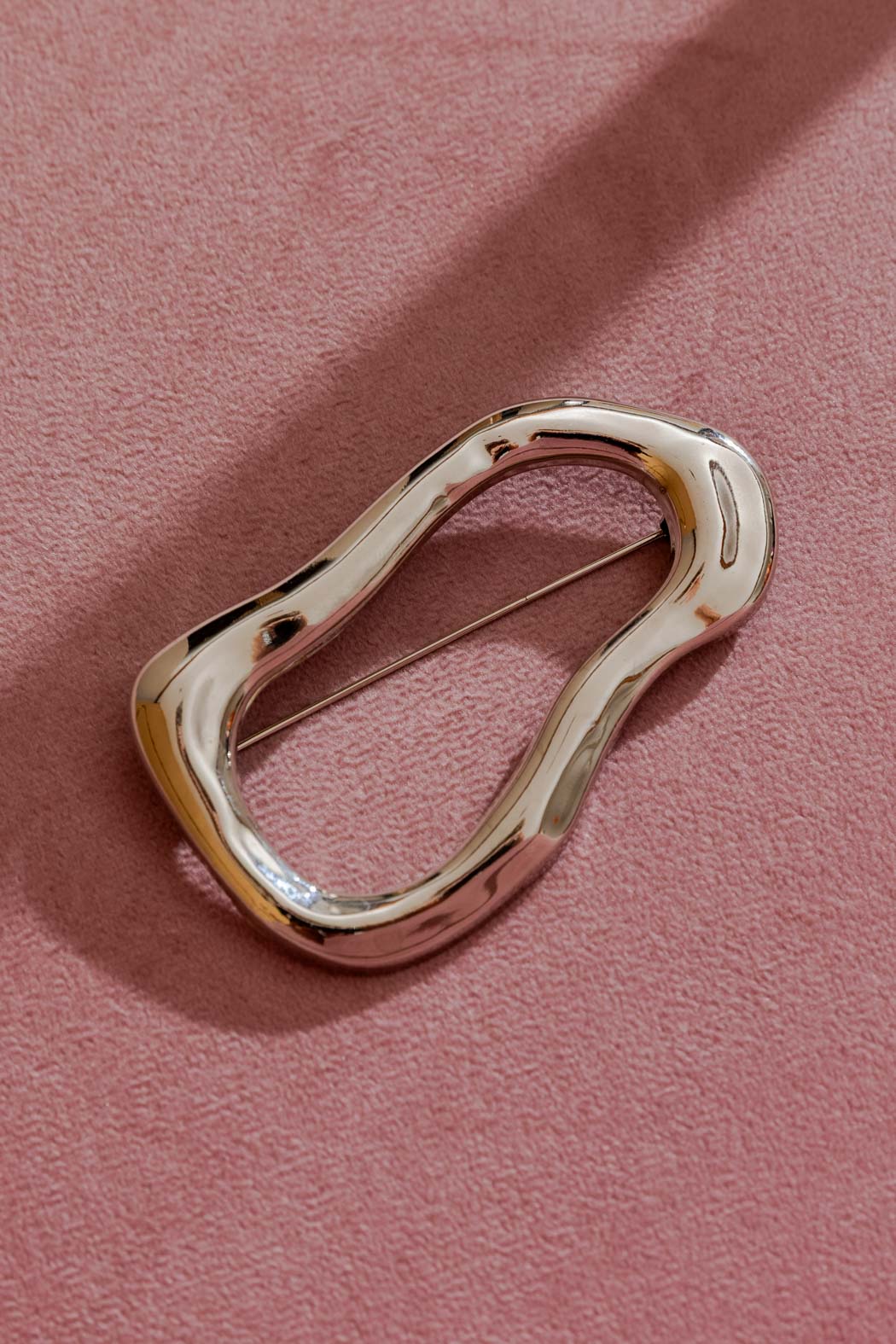 Silver Wave Brooch Silver O/S