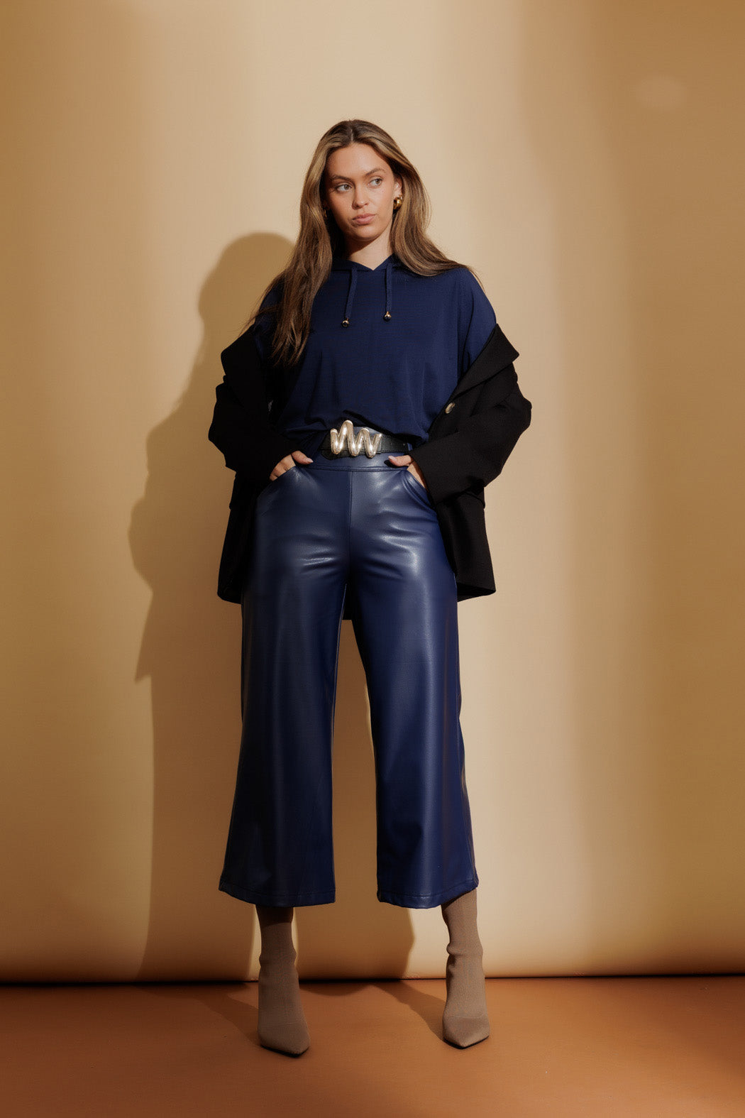 Midnight Croc Coated Jet Culotte