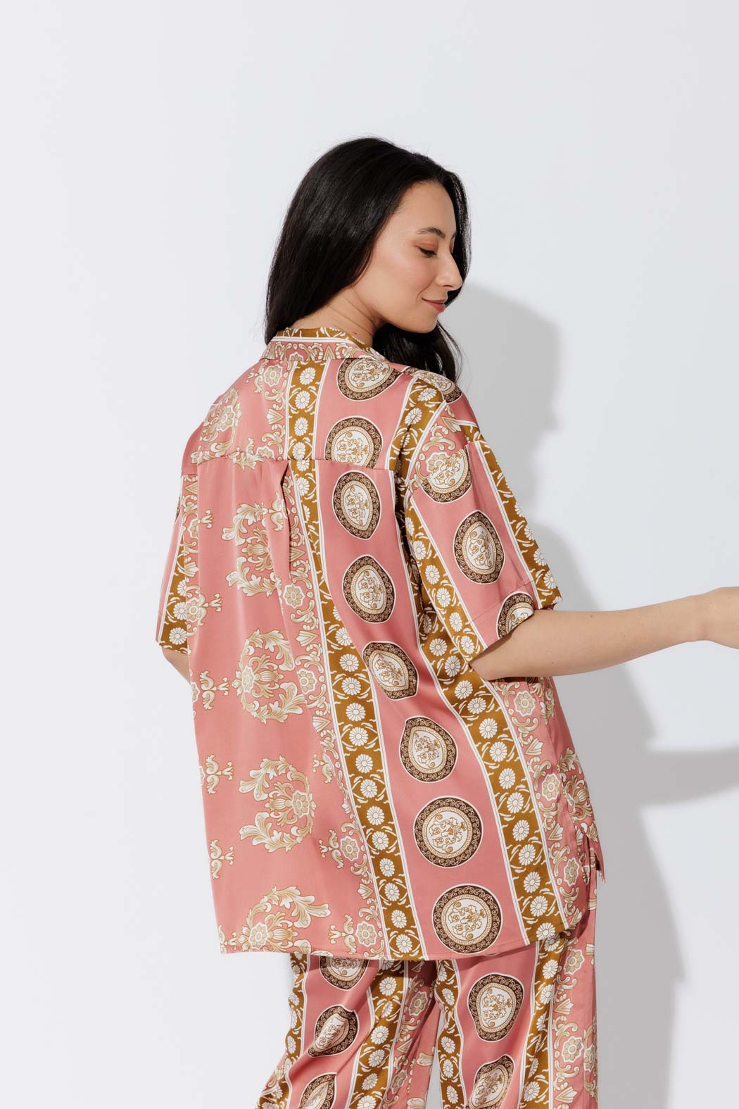 Coral Contrast Shirt