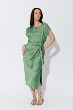 Green Silky Harlow Dress