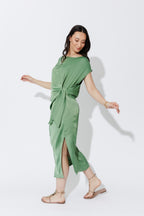 Green Silky Harlow Dress