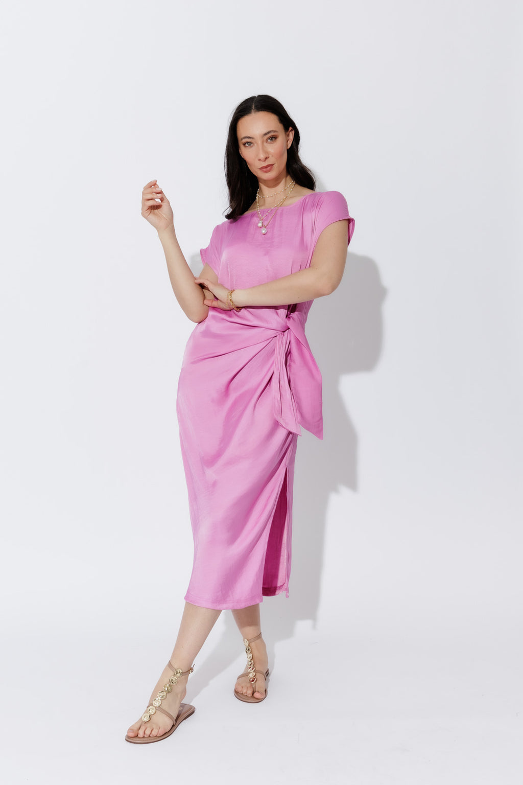 Pink Silky Harlow Dress