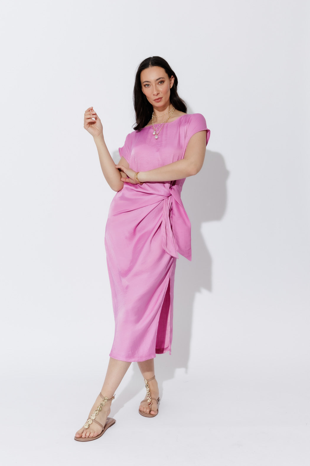 Pink Silky Harlow Dress