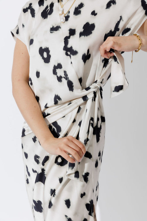 Milk/Black Harlow Dress