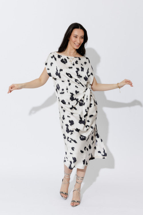 Milk/Black Harlow Dress