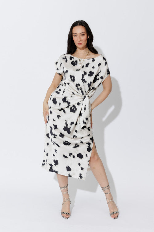 Milk/Black Harlow Dress