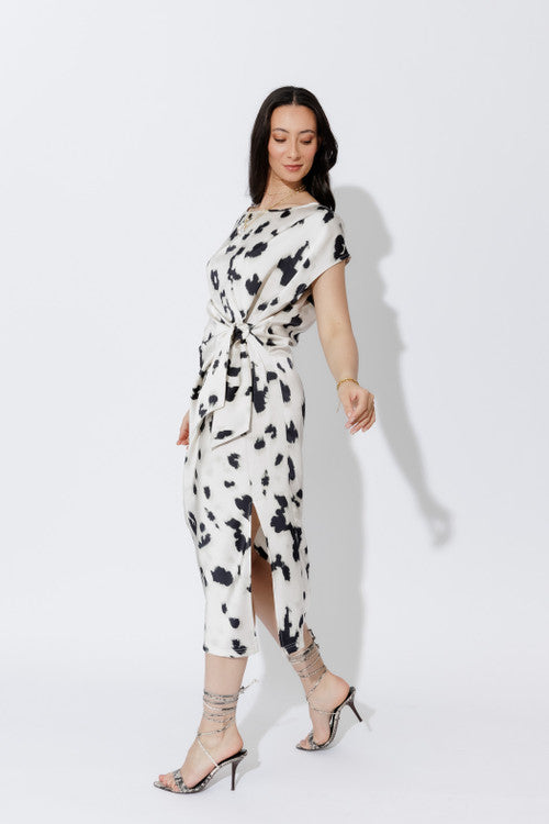 Milk/Black Harlow Dress