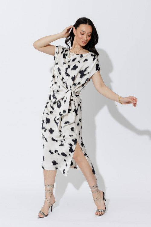 Milk/Black Harlow Dress