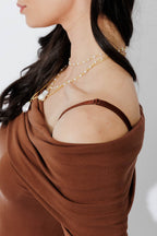 Brown Tencel Boho Dress