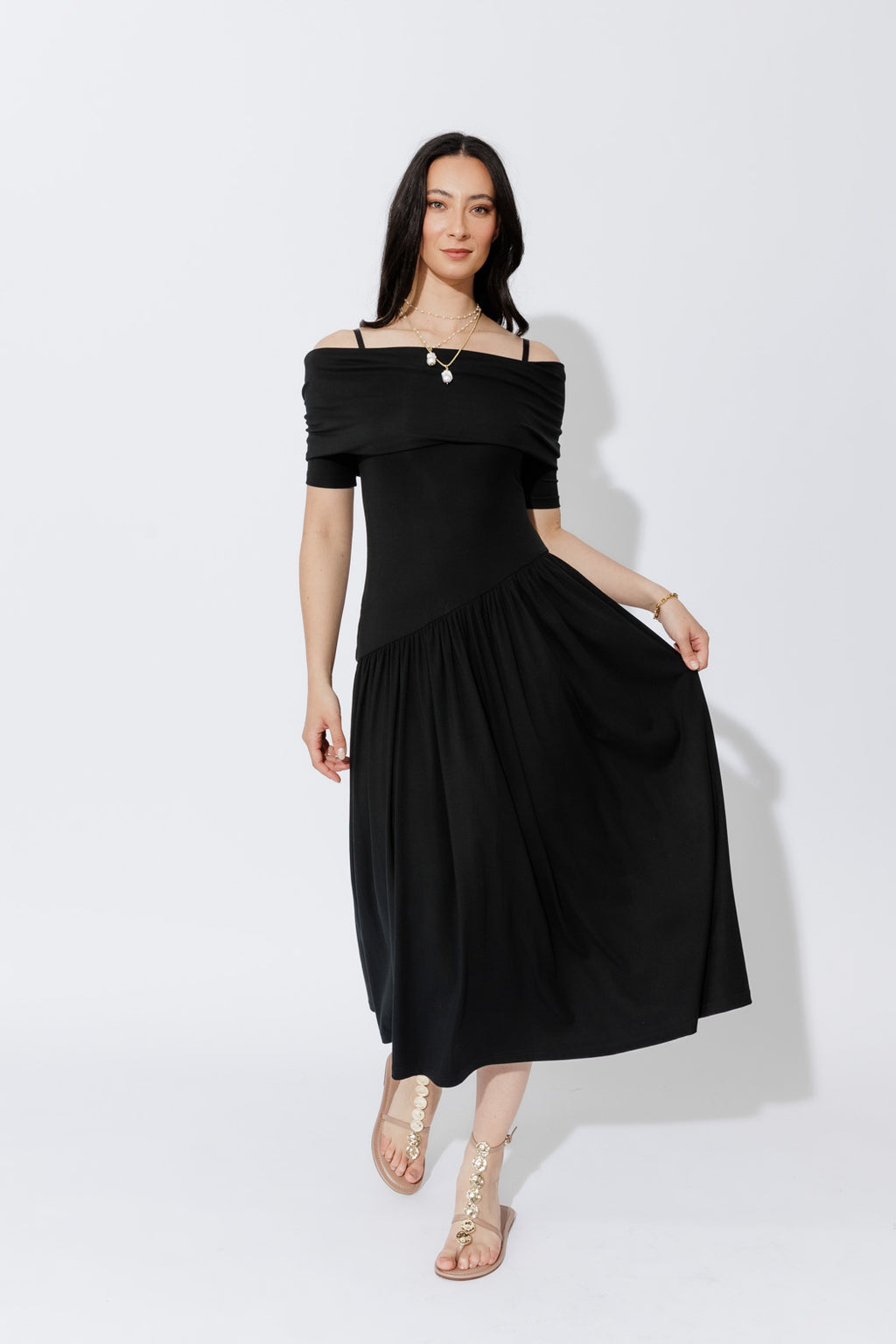 Black Tencel Boho Dresss