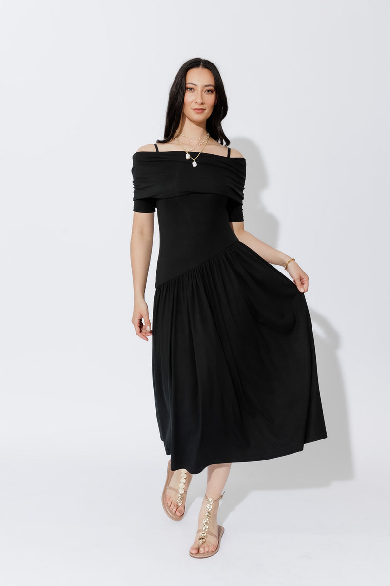 Black Tencel Boho Dresss