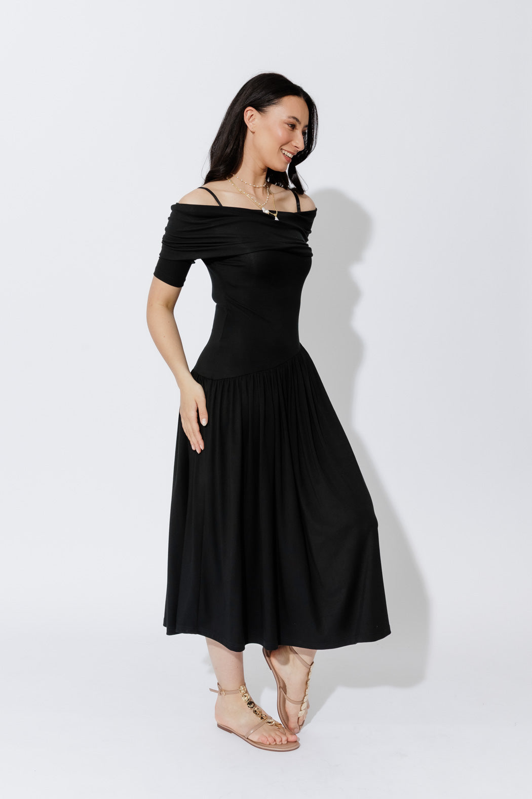 Black Tencel Boho Dresss