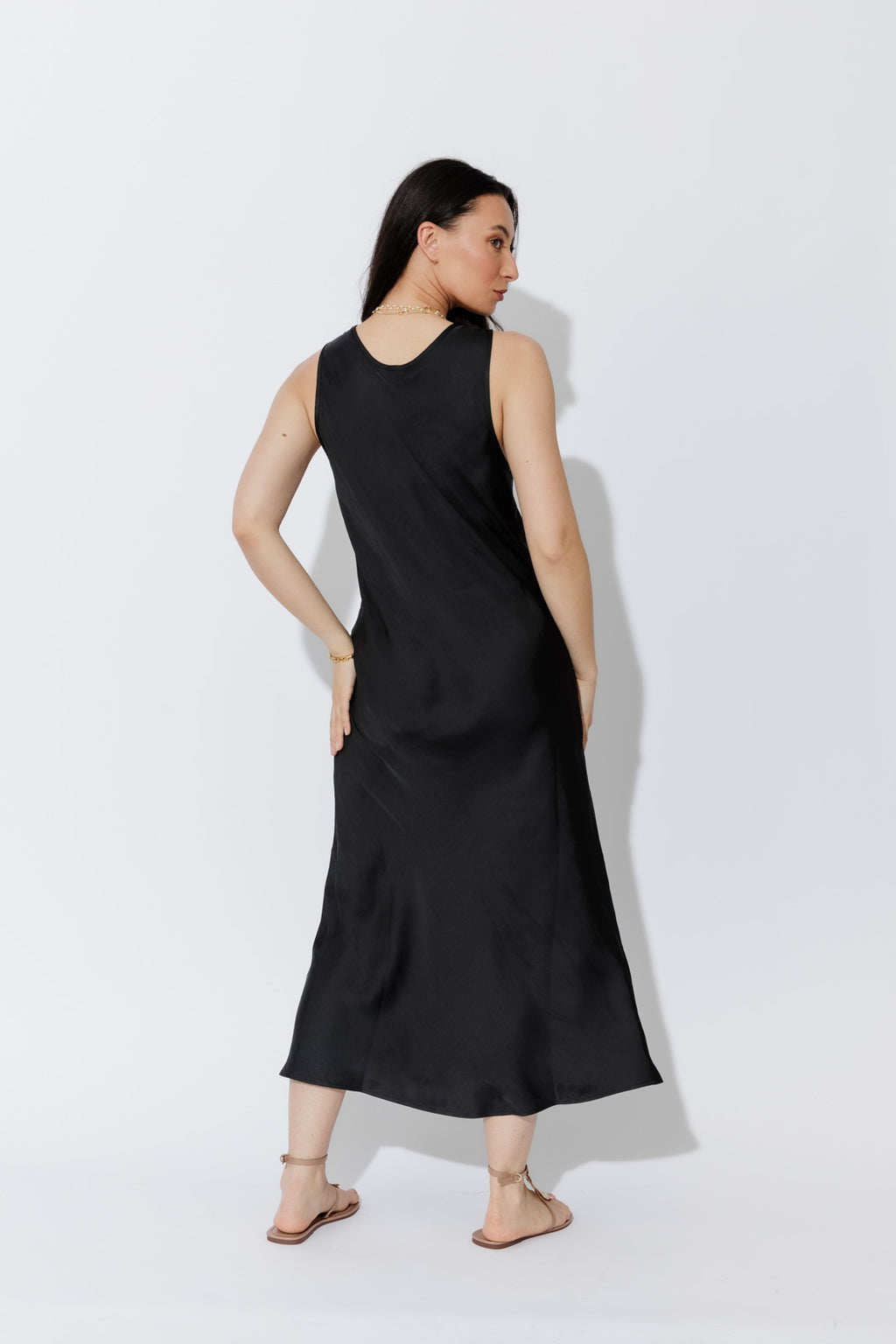 Black Glow Bias Dress