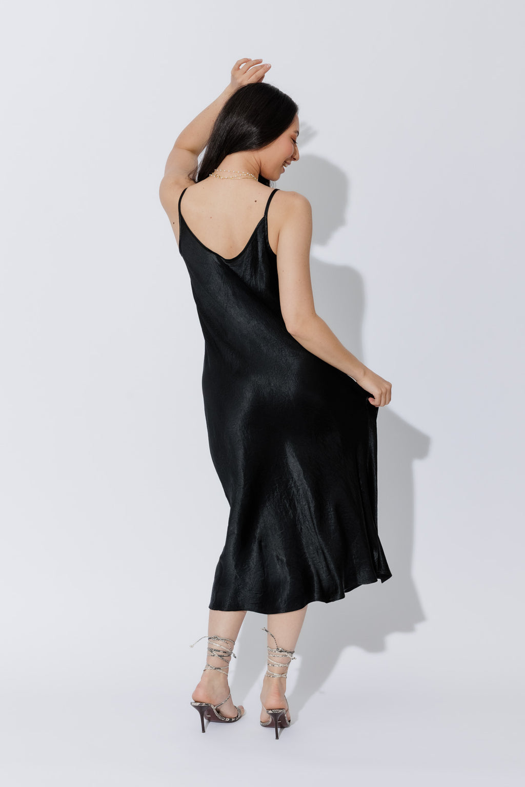 Black Glow Bias Dress