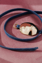 Dark Denim Gold Dome Belt