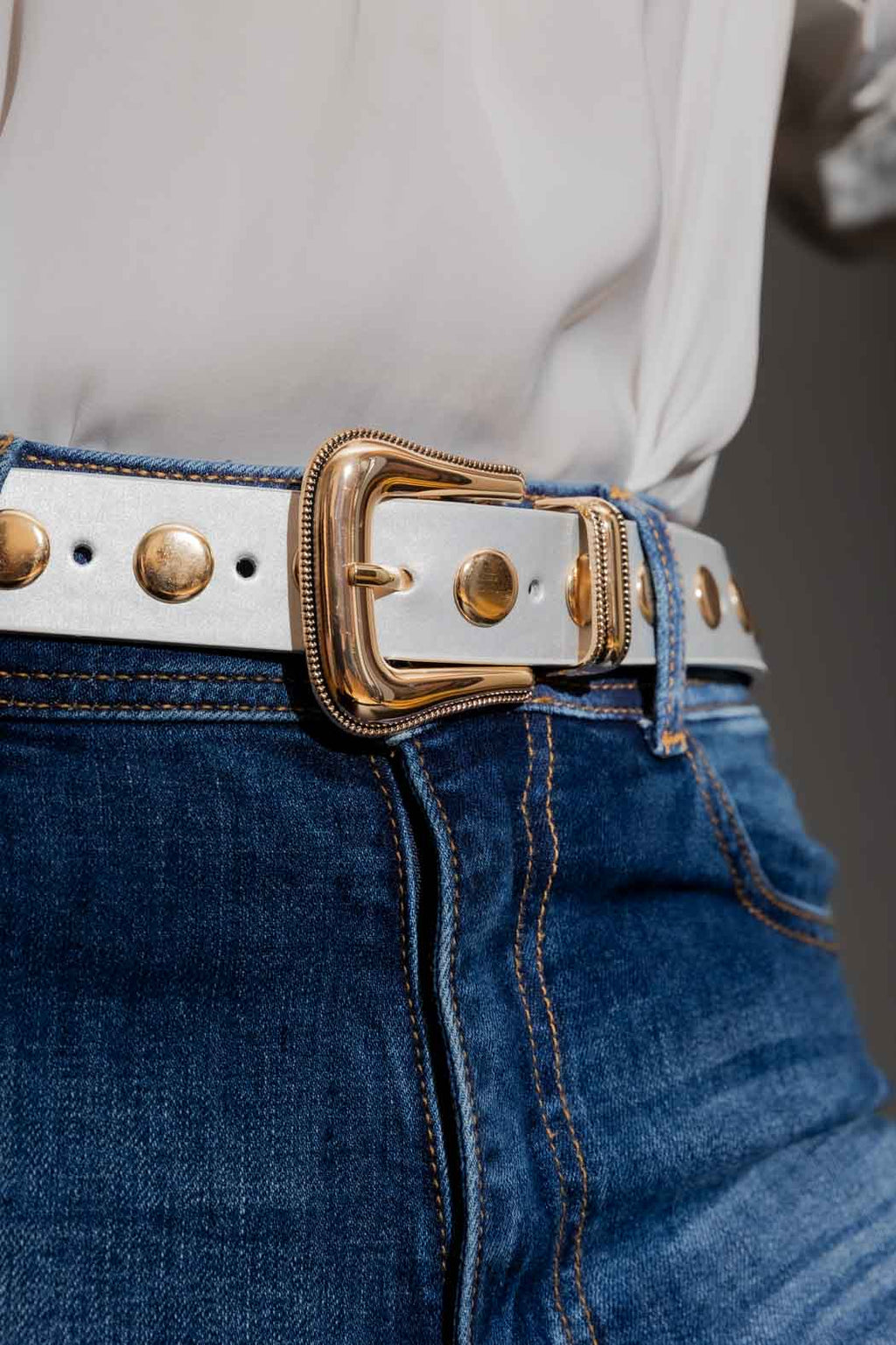 Silver Stud Belt Silver O/S