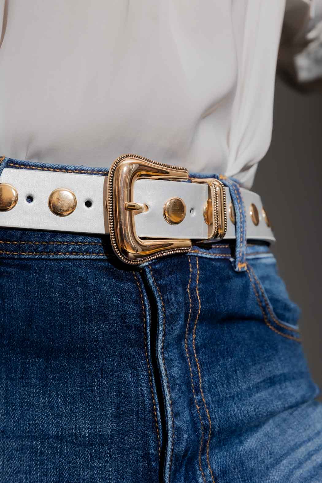 Silver Stud Belt Silver O/S