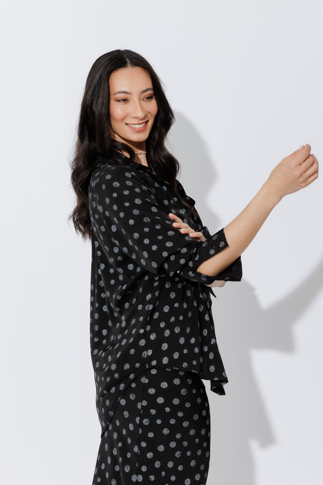 Black Spot Angle Pocket Shirt