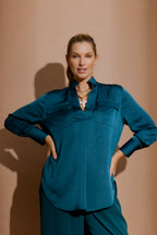 Teal Cargo Blogger Shirt