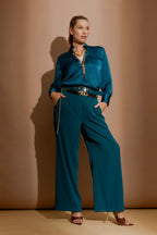 Teal Euro Cleo Pant