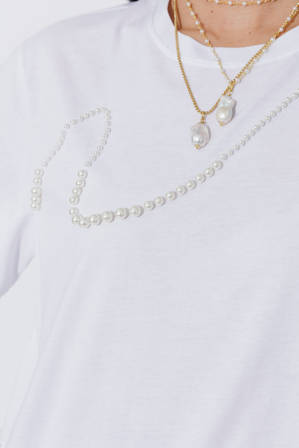 White Pearl Oversized T-Shirt