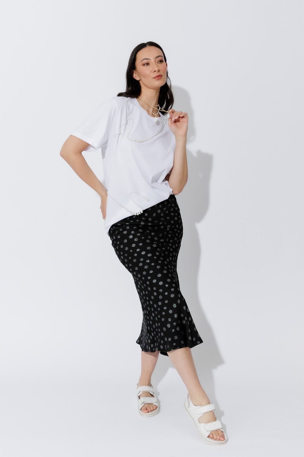 White Pearl Oversized T-Shirt