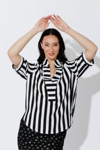 Black/White Stripe Milan Blogger Shirt