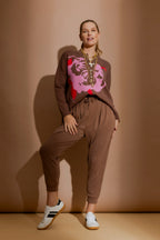 Caramel Blossom Button Jumper Caramel S