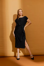 Black Ripple Harlow Dress