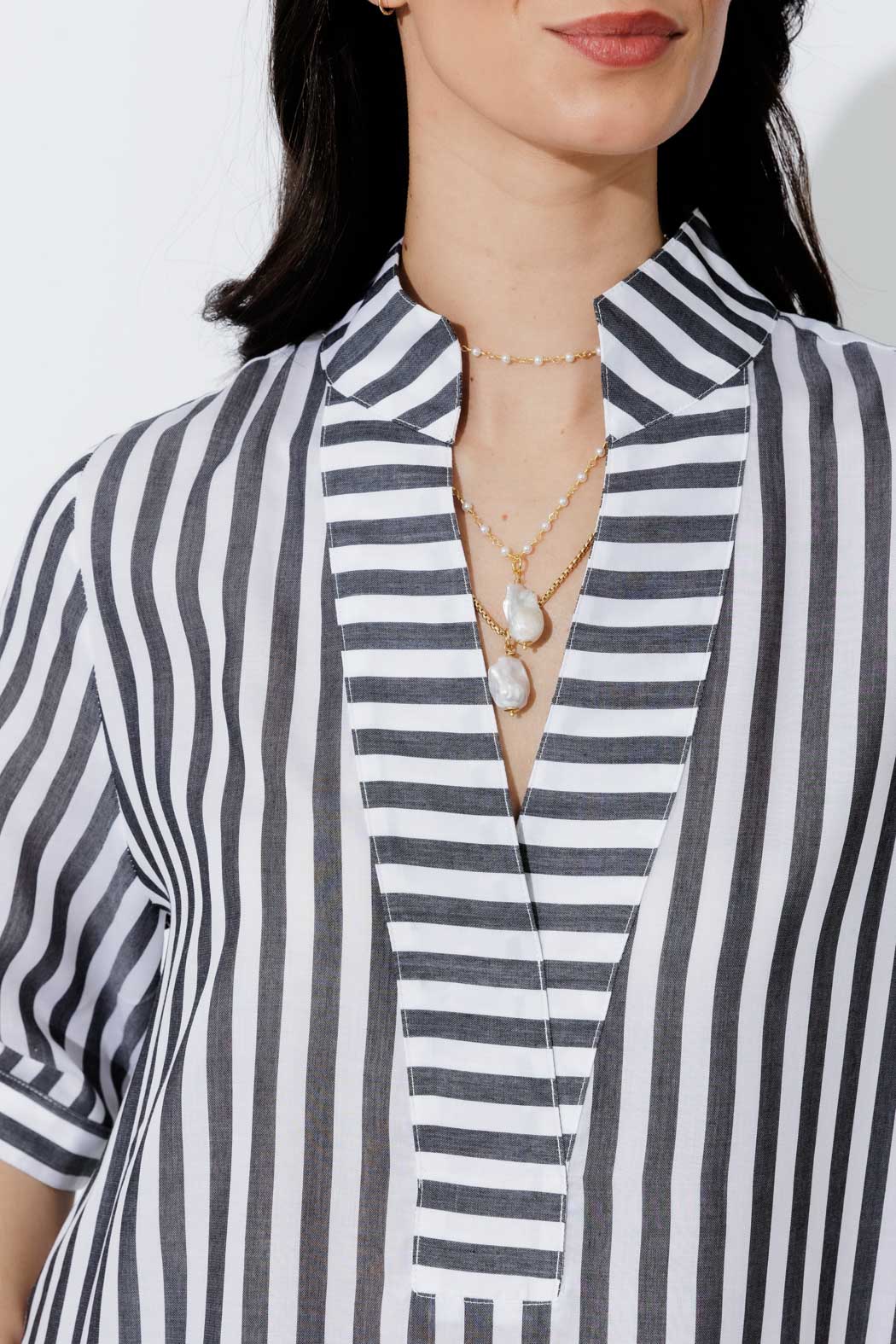 Charcoal Stripe Milan Blogger Shirt