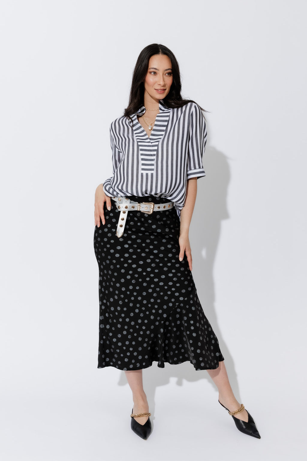 Charcoal Stripe Milan Blogger Shirt